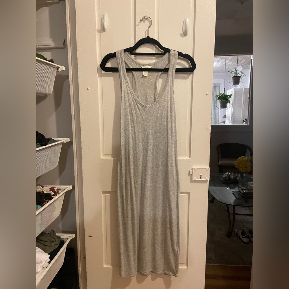 Gray racerback midi dress